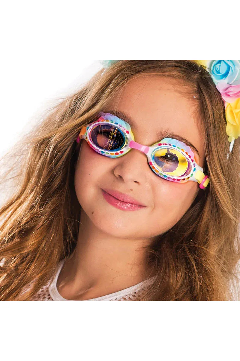 Bling20 Swim Goggles - Eunice The Unicorn - Rainbow Rider