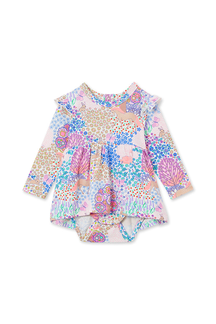 Patchwork Frill Baby Dress