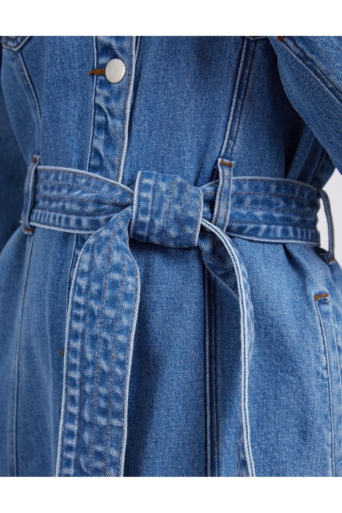 RILEY DENIM DRESS - BLUE