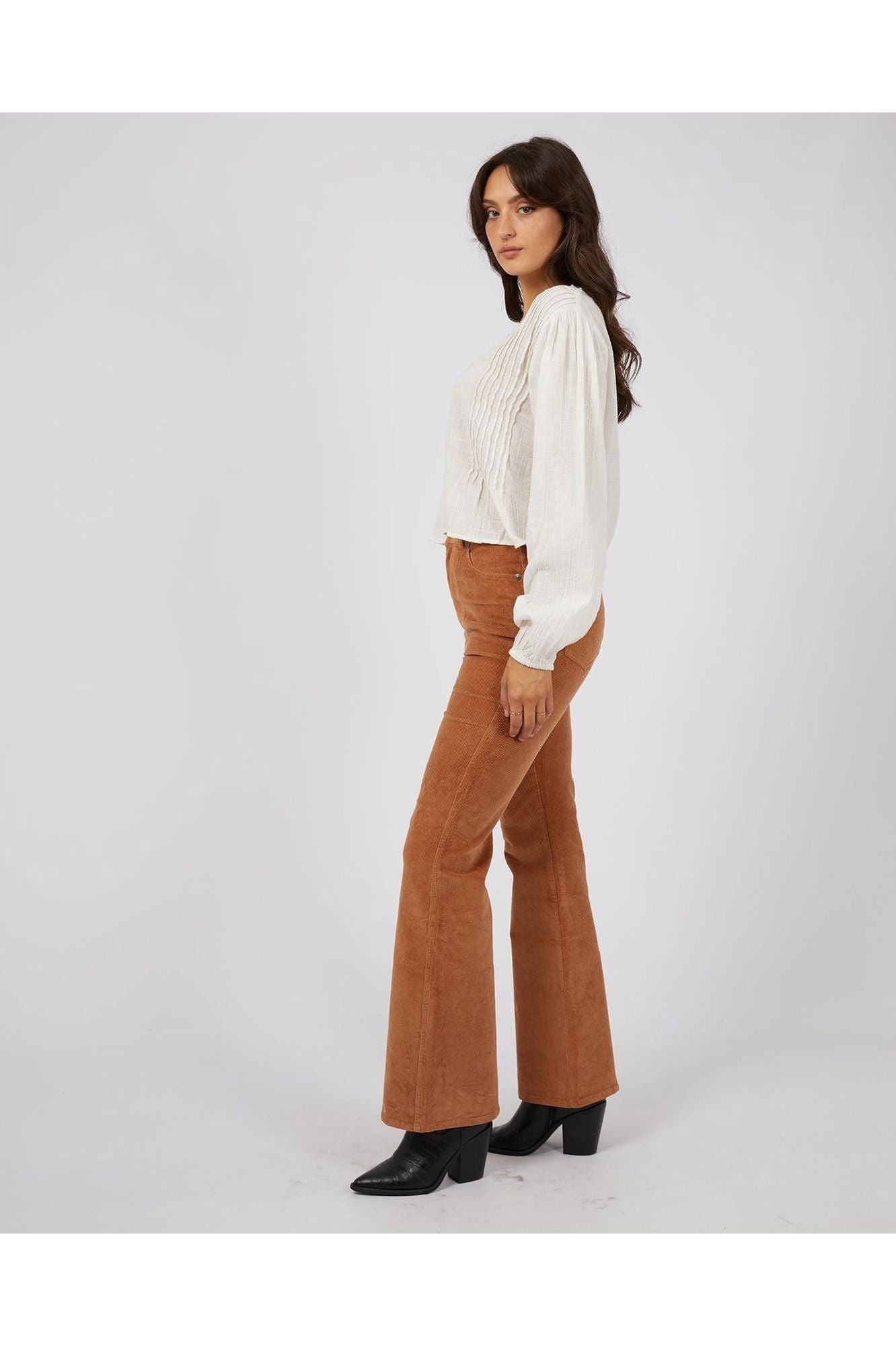 HUNTLEY CORD FLARE PANT - TAN