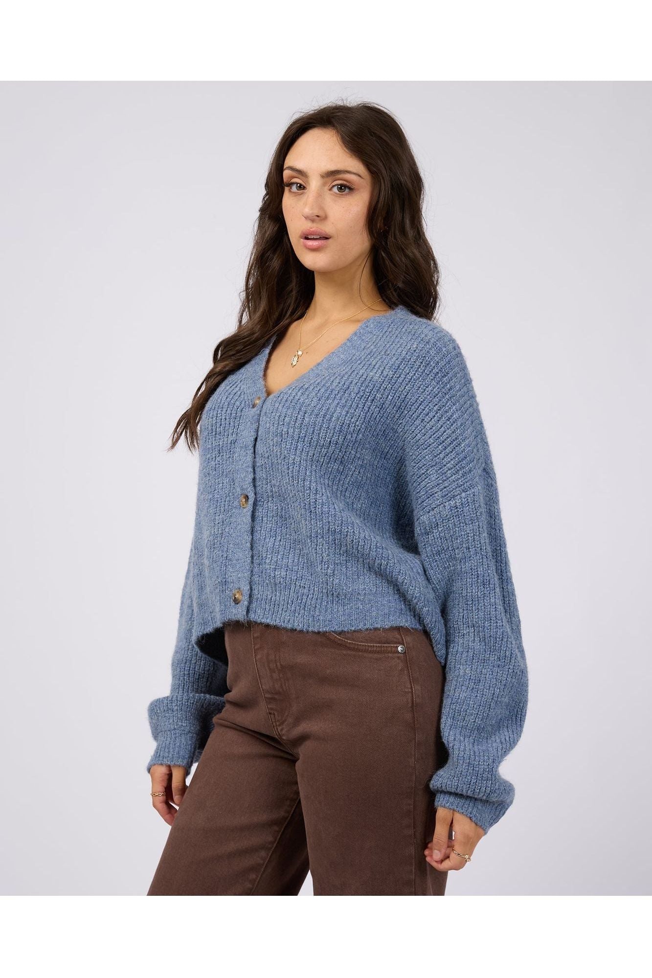 SELENA KNIT CARDI - BLUE