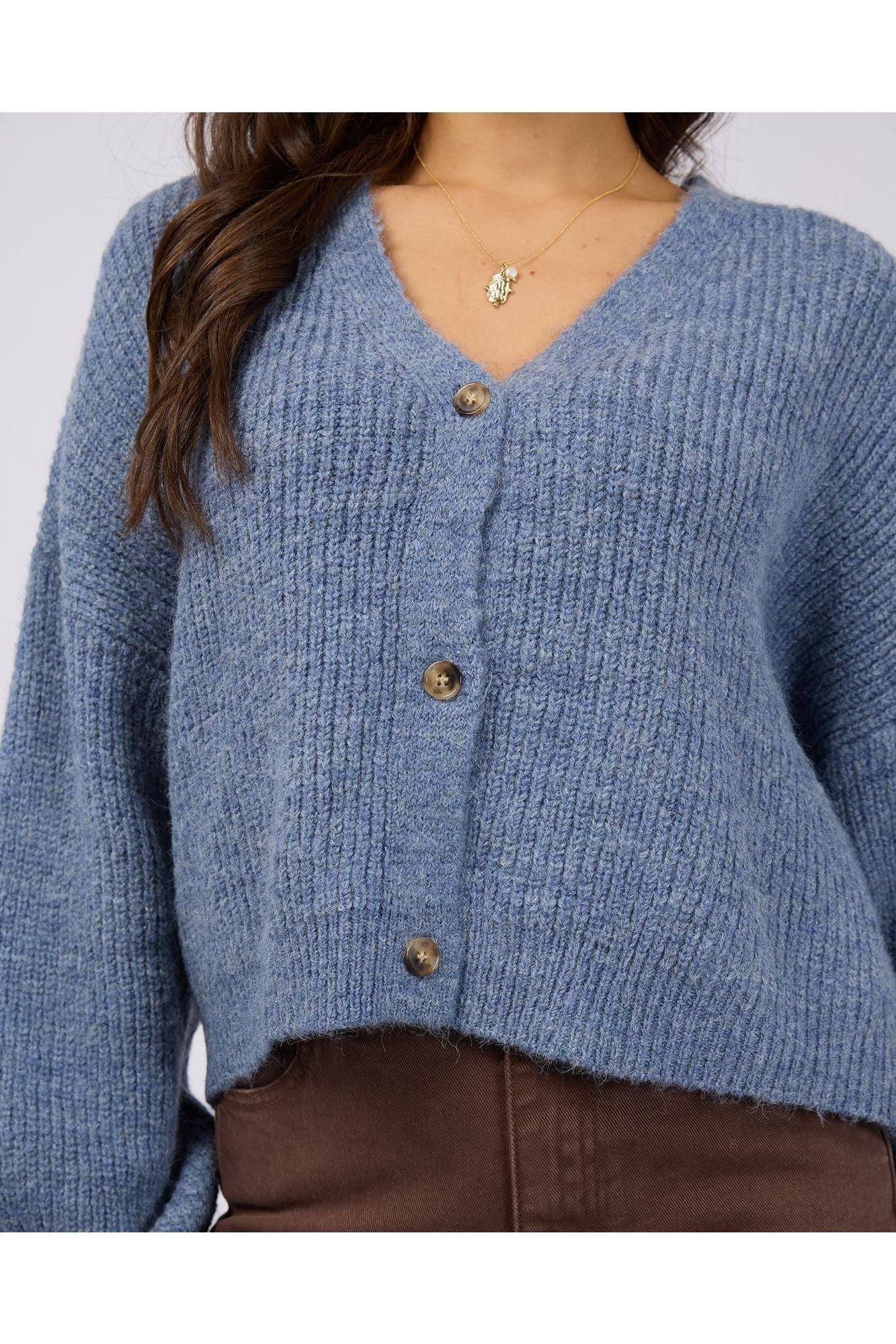 SELENA KNIT CARDI - BLUE