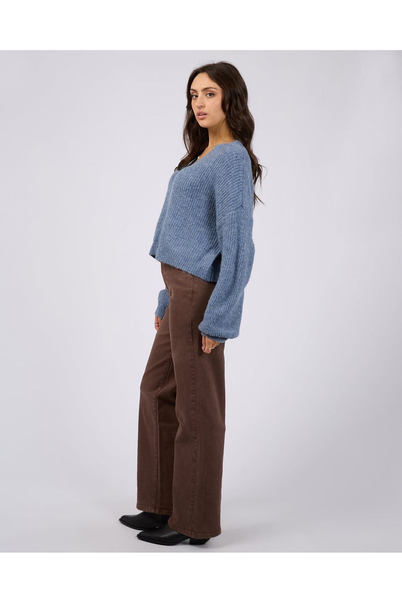 SELENA KNIT CARDI - BLUE