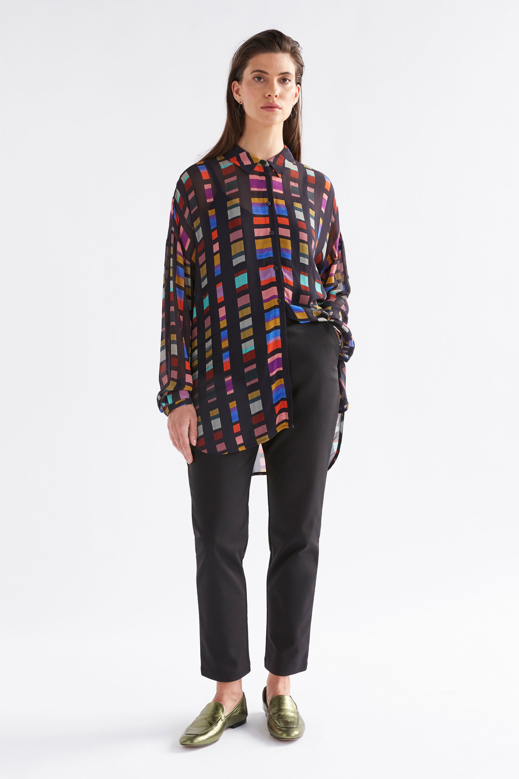 EIR SHEER SHIRT - Tessela Print