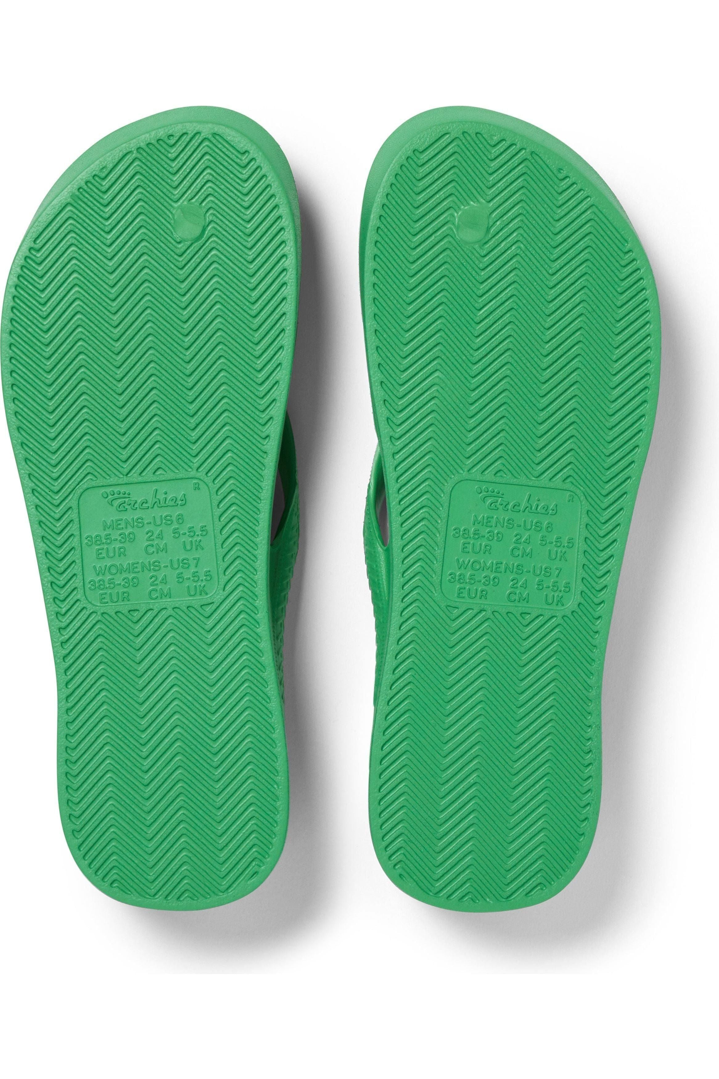 Archies Arch Support Thongs - Kelly Green