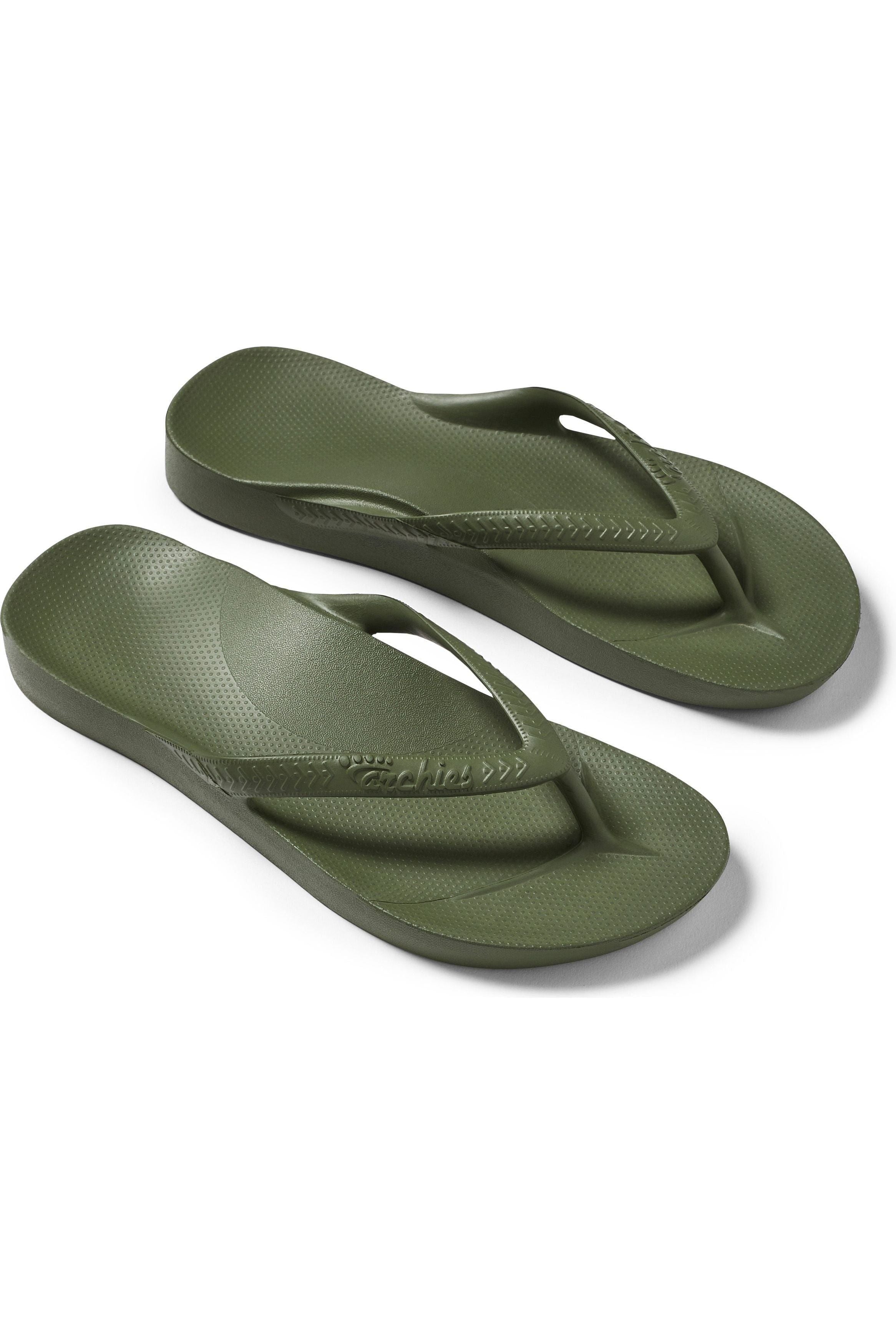 Archies Arch Support Thongs - Khaki