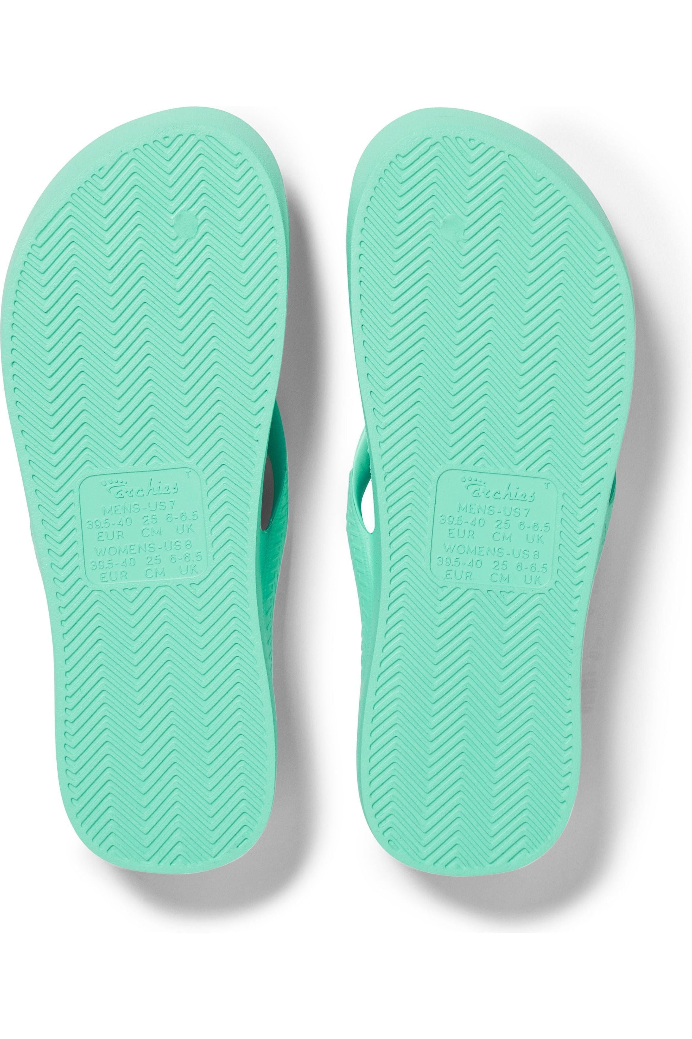 Archies Arch Support Thongs - Kids -Mint