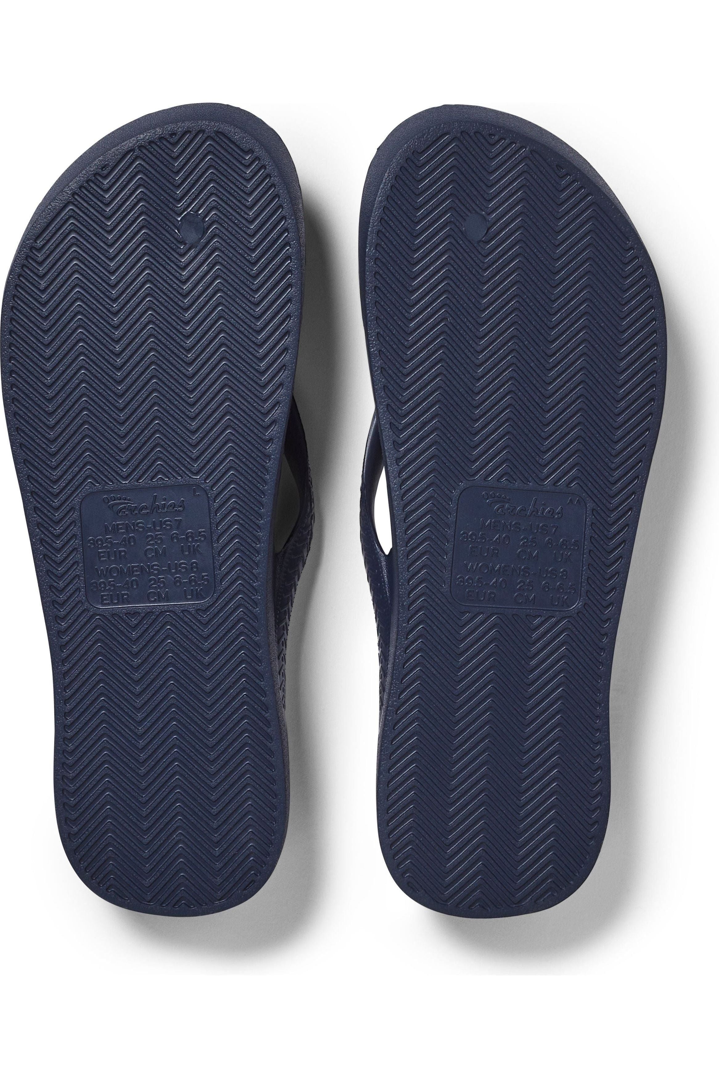 Archies Arch Support Thongs - Navy