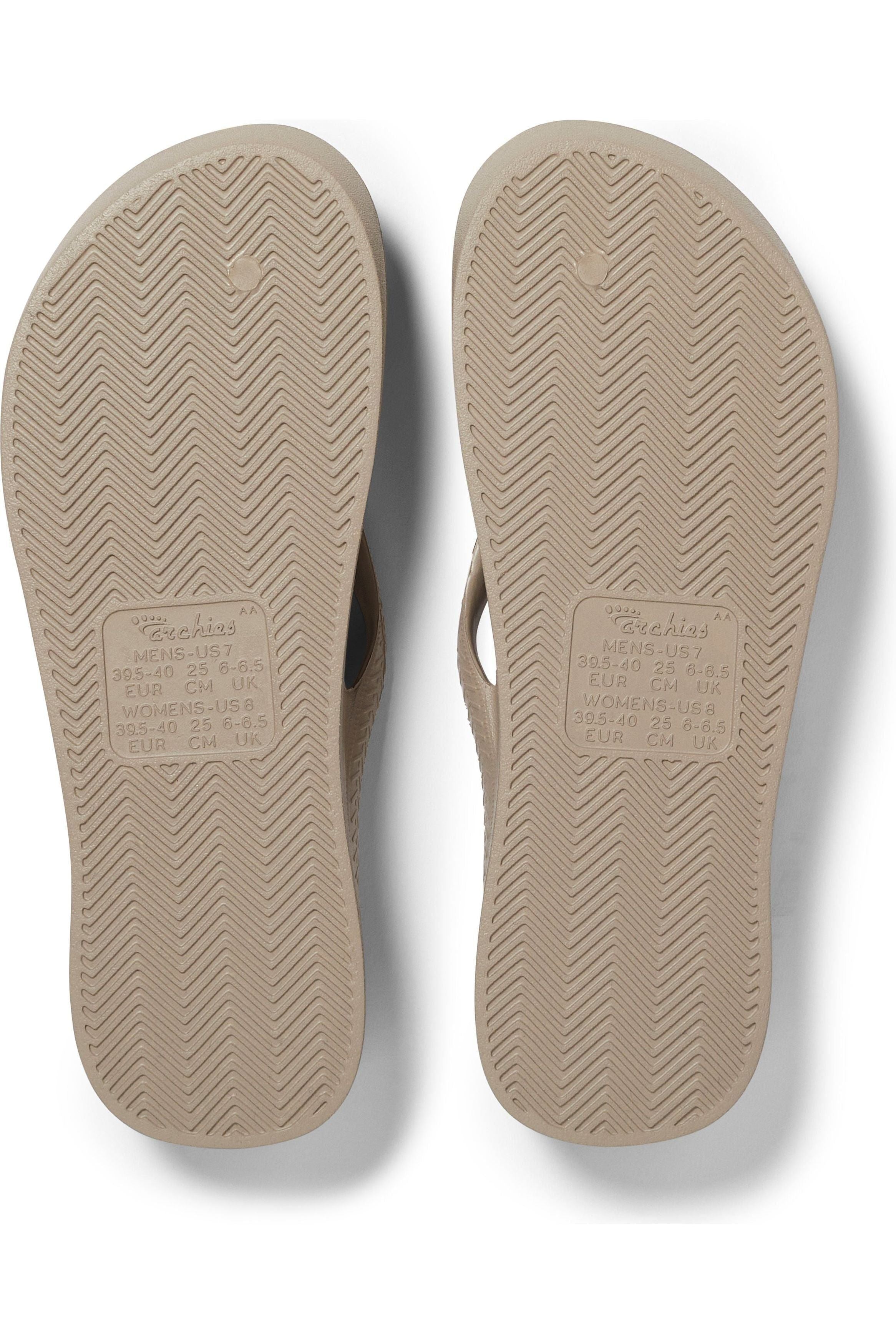 Archies Arch Support Thongs - Taupe