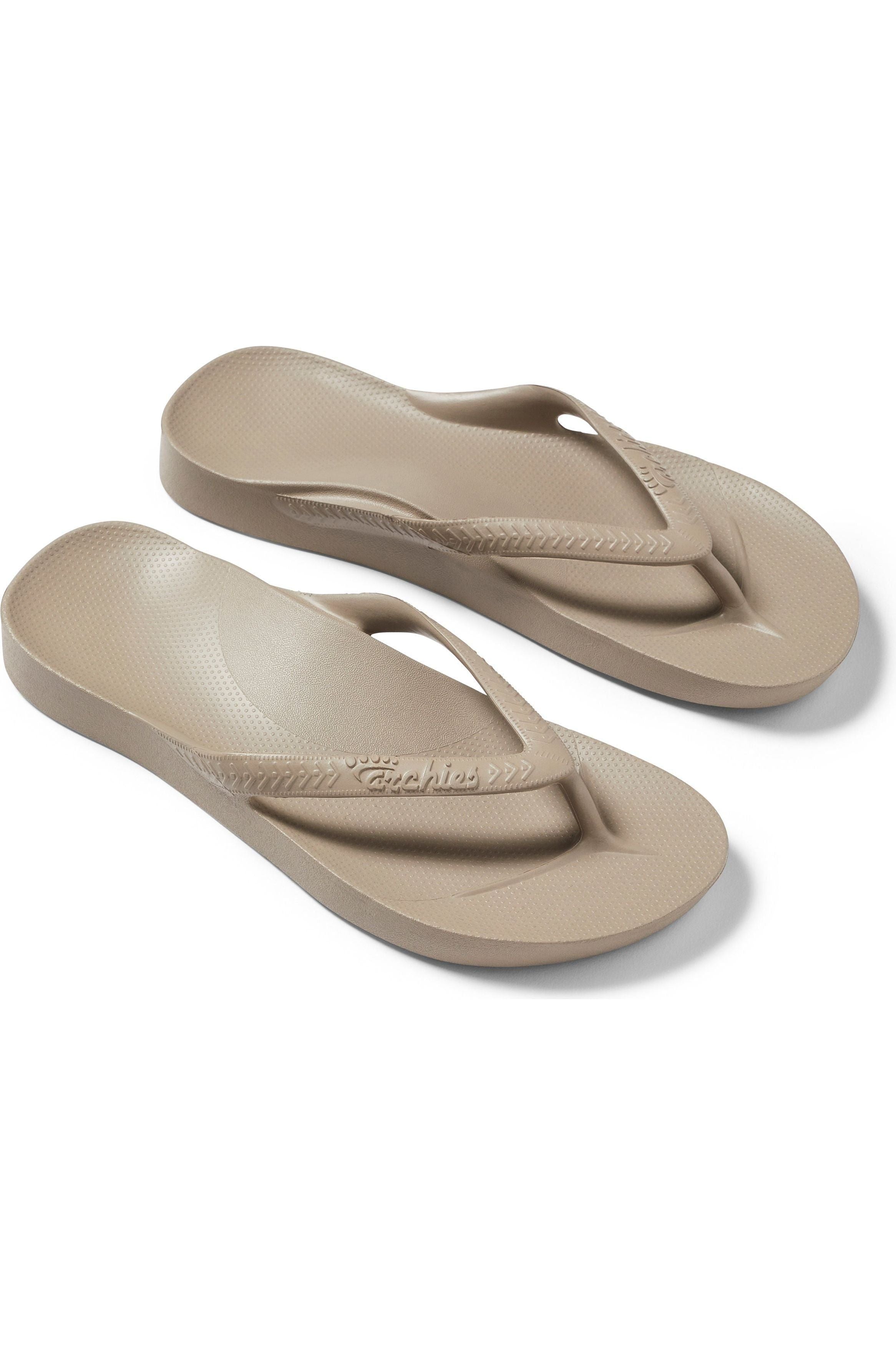 Archies Arch Support Thongs - Taupe