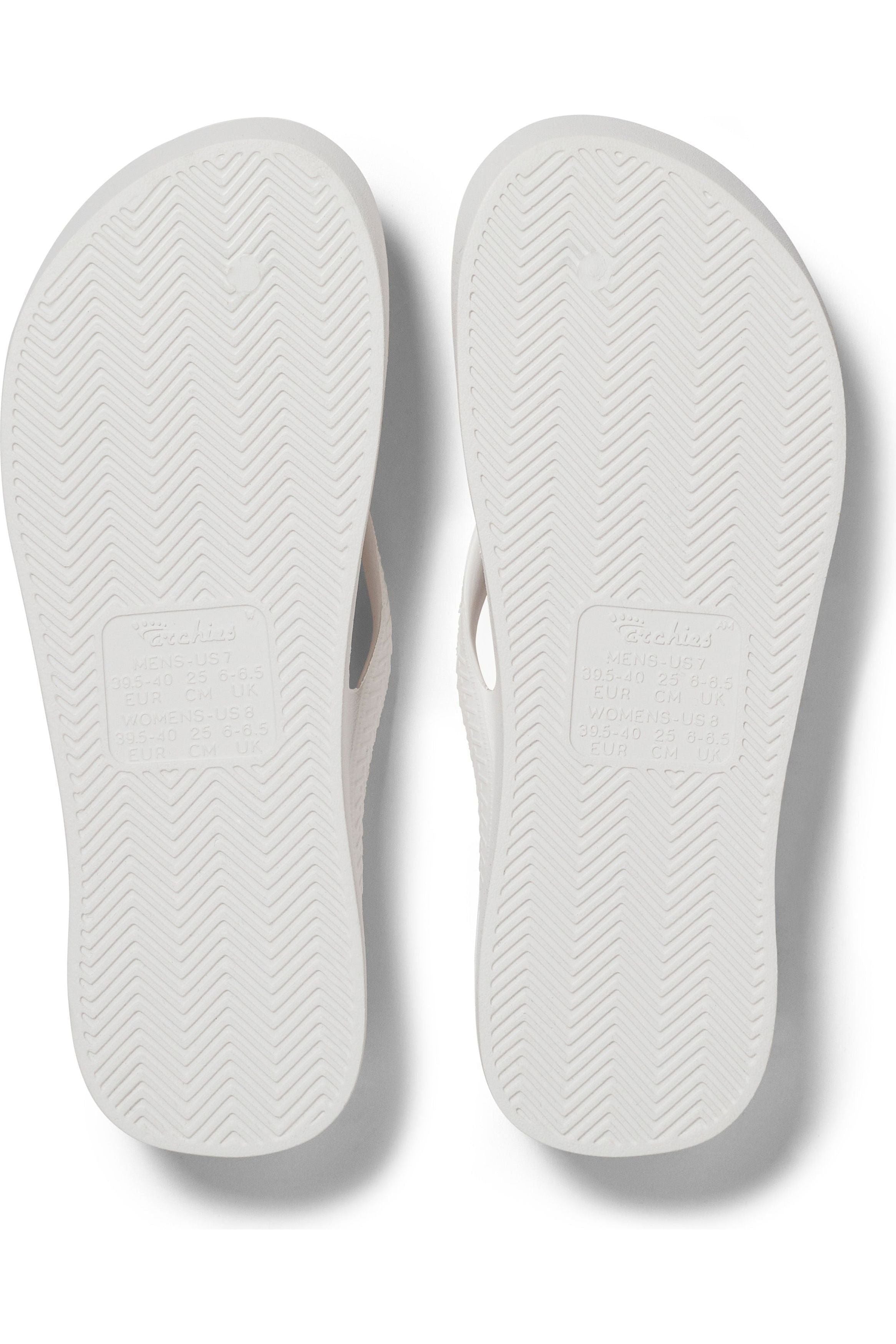 Archies Arch Support Thongs - White