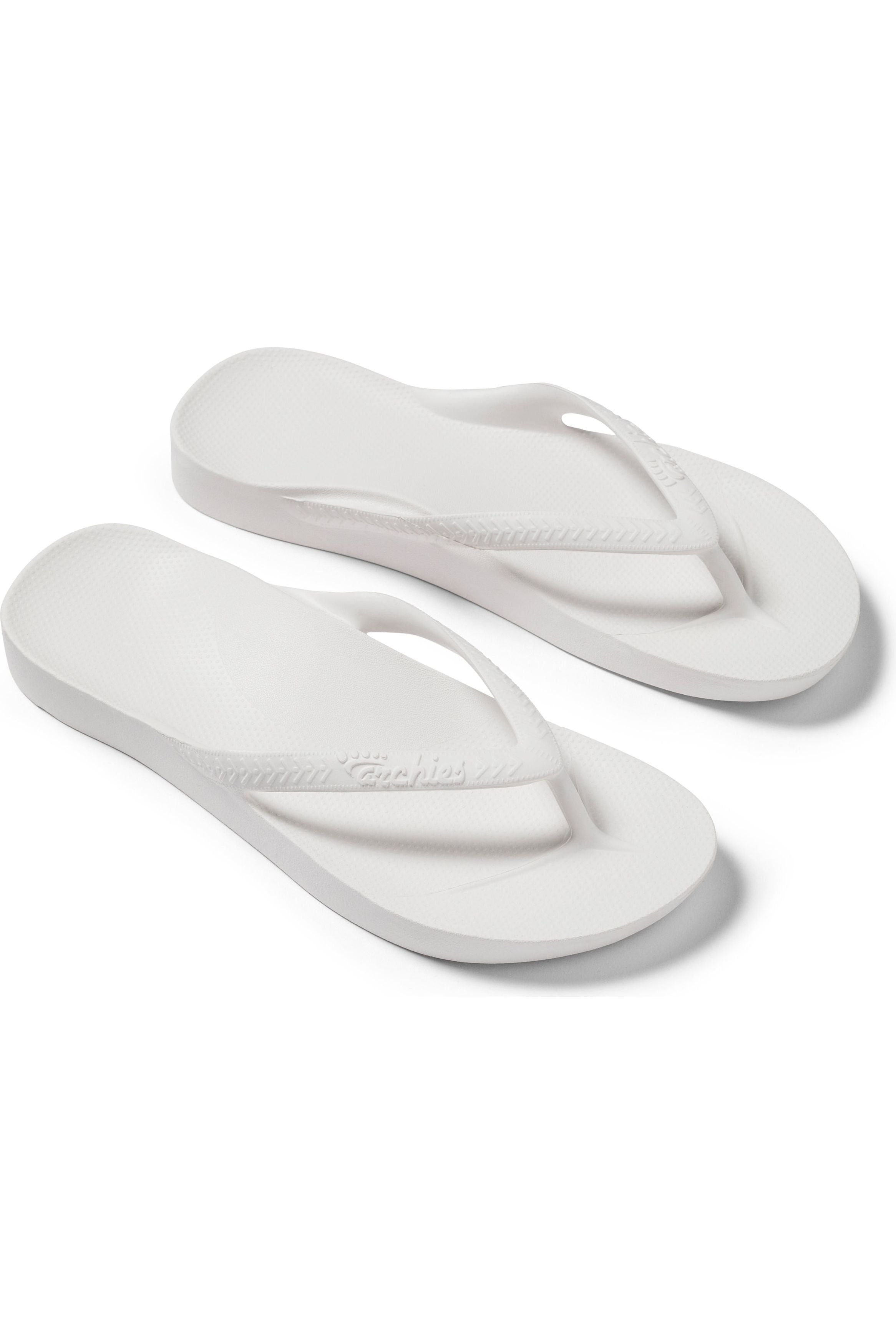 Archies Arch Support Thongs - White