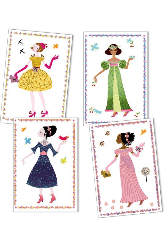 Dresses Through Seasons Stickers And Paper Dolls