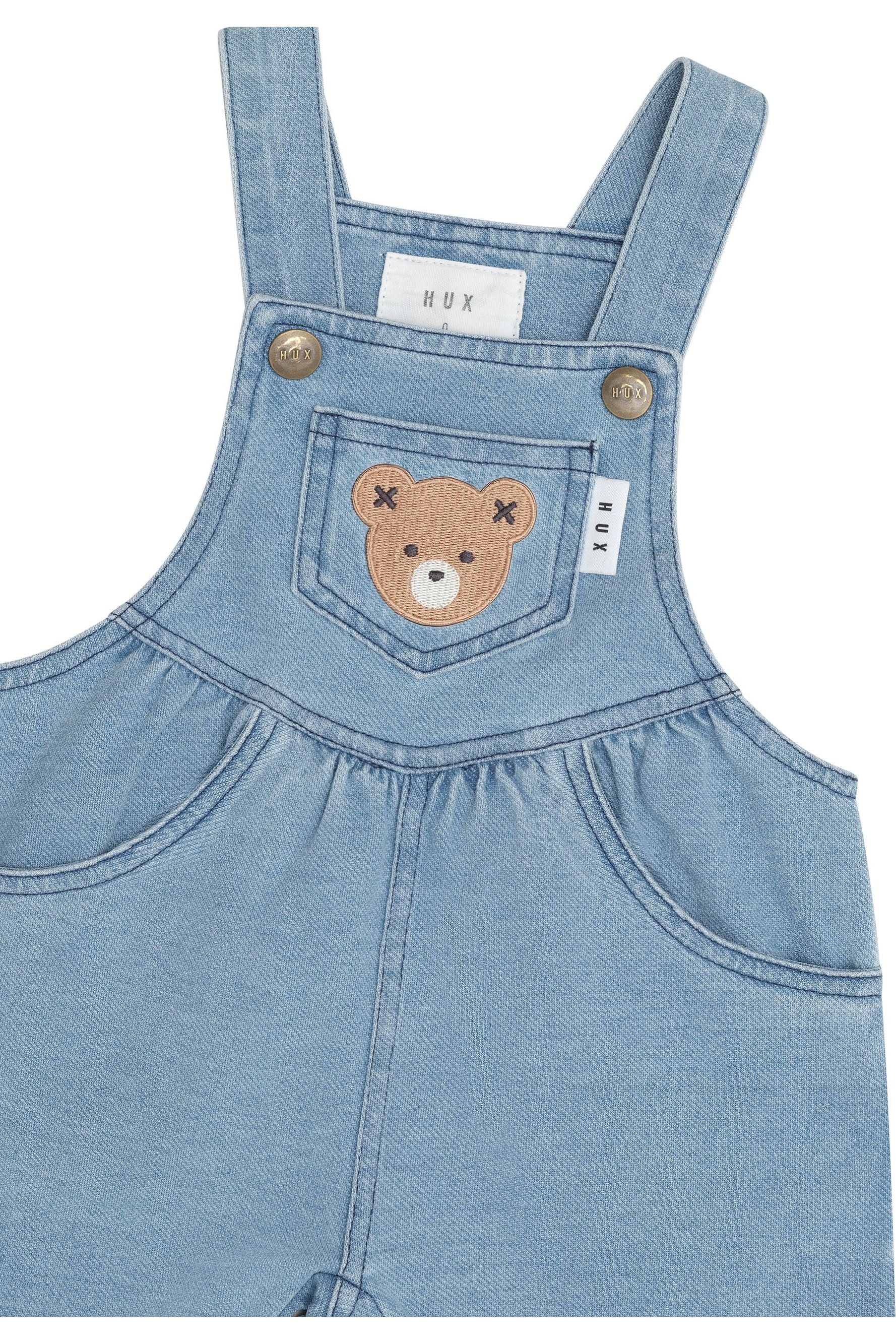 HUXBEAR KNIT DENIM SHORT OVERALLS