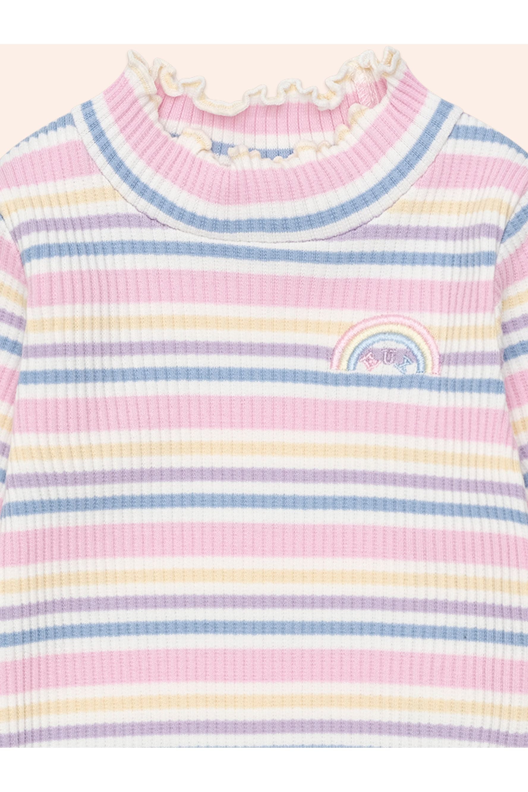 RAINBOW STRIPE RIB SKIVVY