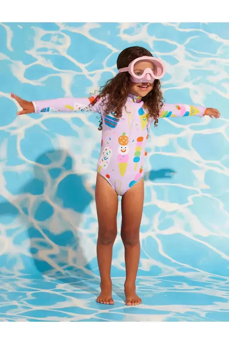 Swim Kids - Sundae Fun Day -L/S Zip Bather