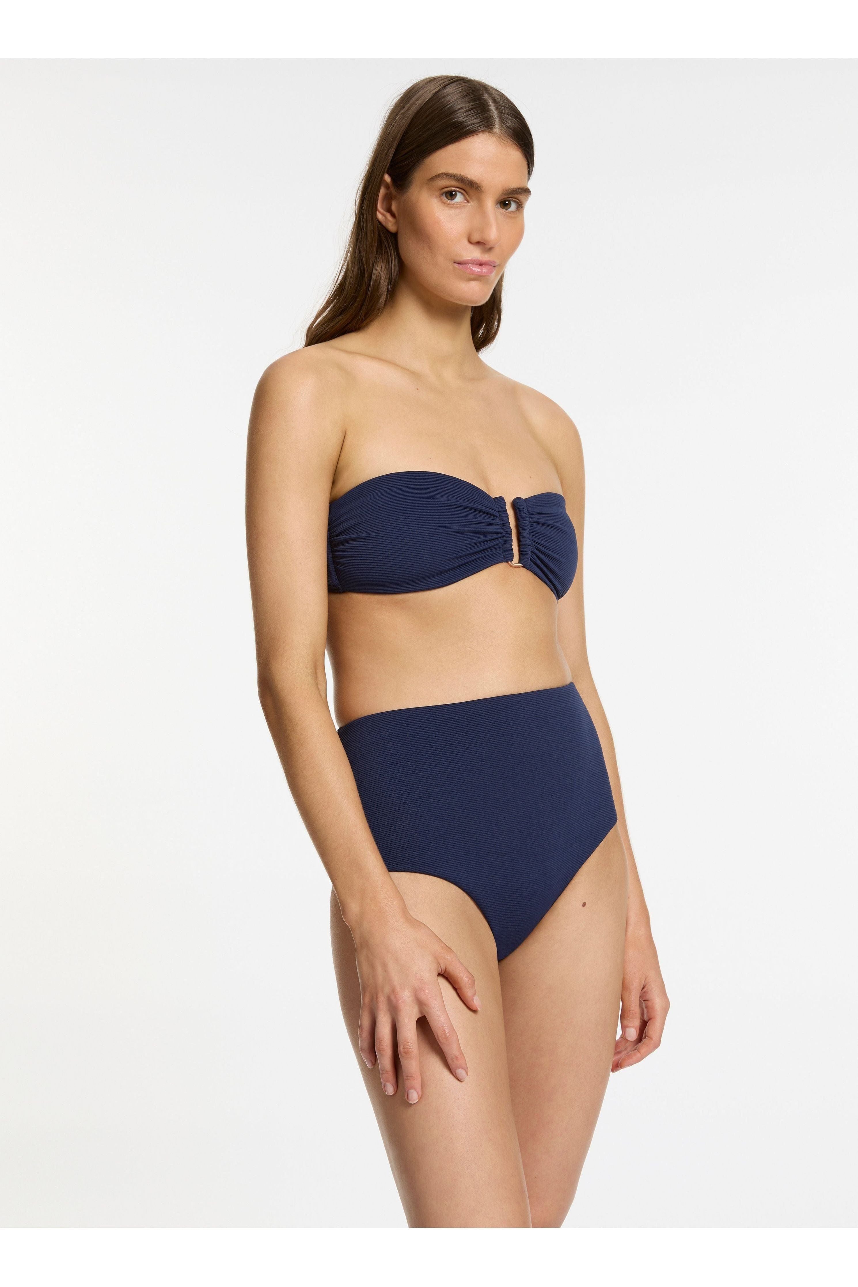 ISLA RIB U/TRIM BANDEAU TOP - INK