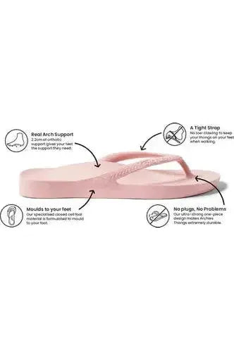 Archies Arch Support Thongs - Kids - Pink