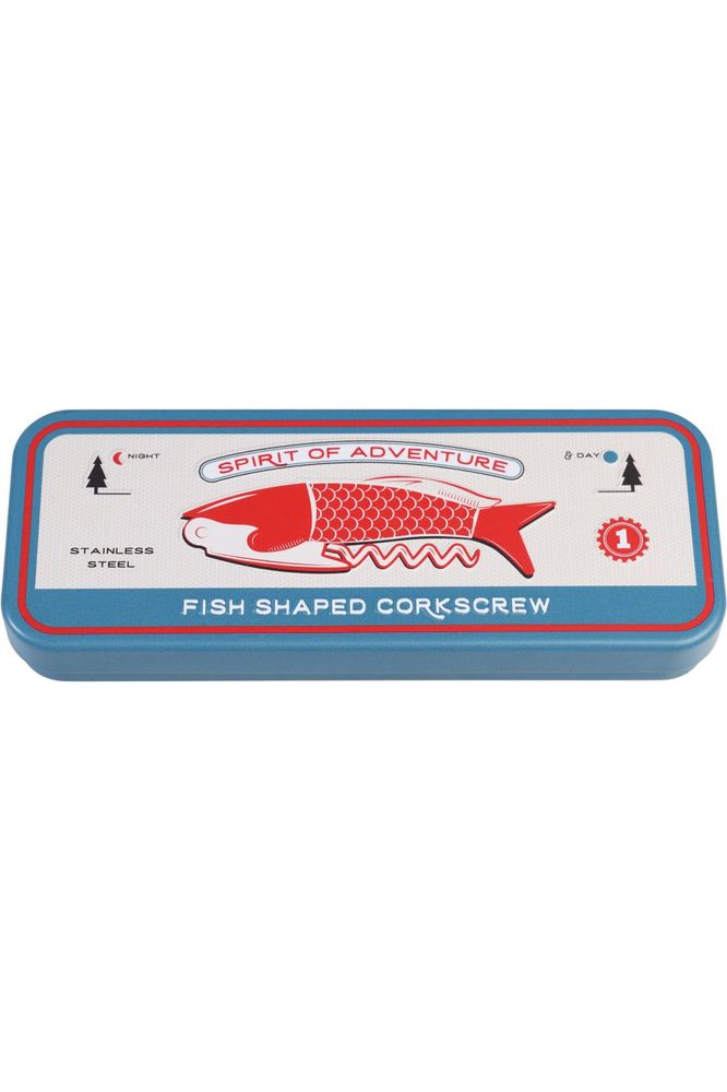 Fish Corkscrew in a tin