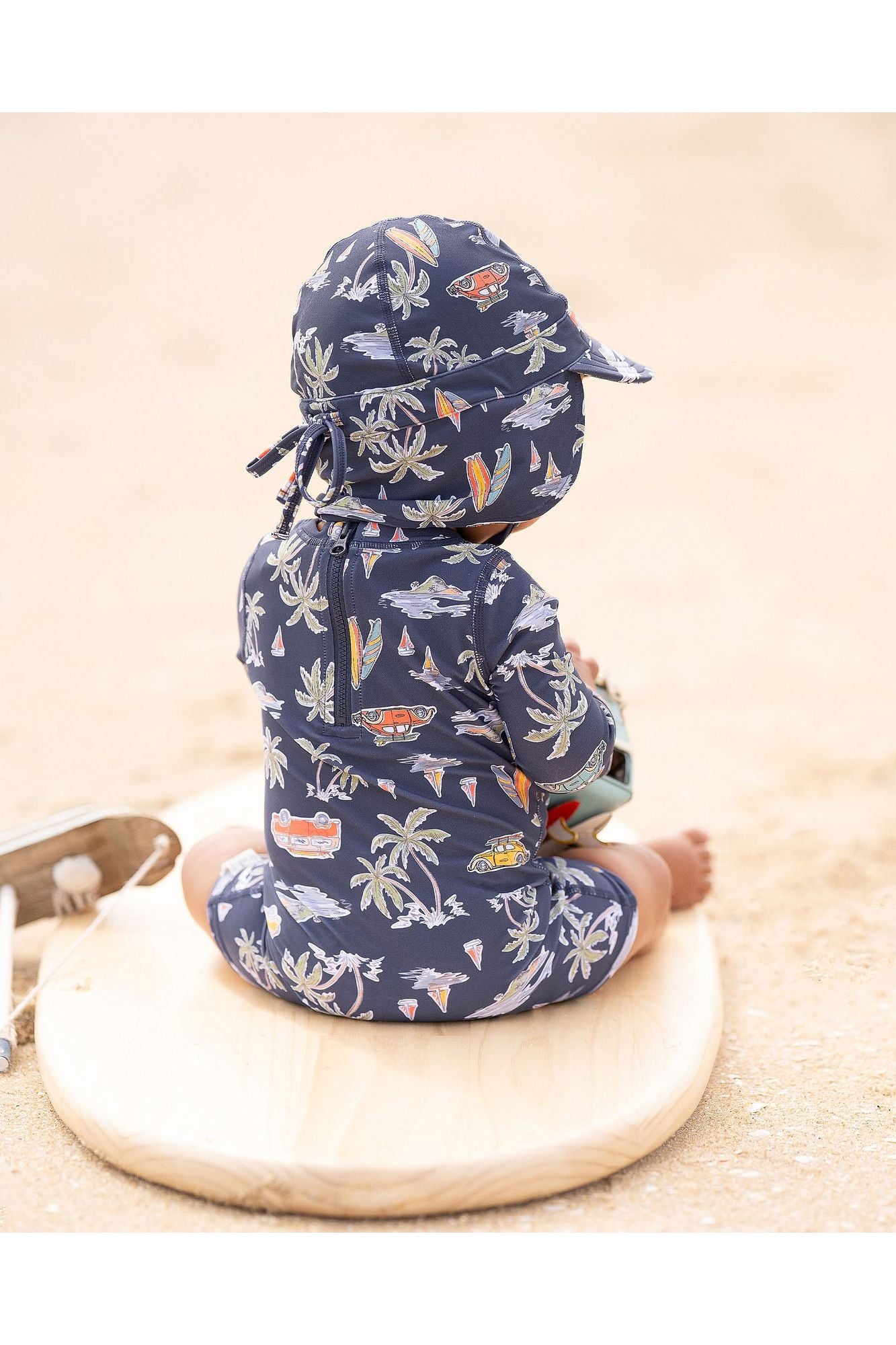 Swim Baby Flap Cap Classic Surf Twilight