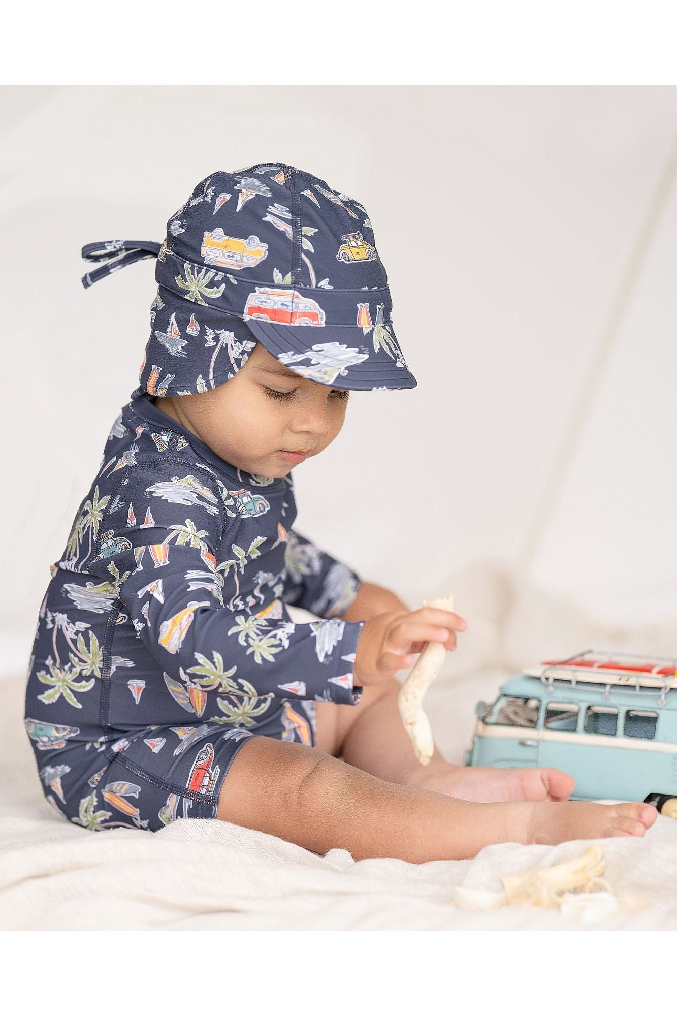 Swim Baby Flap Cap Classic Surf Twilight