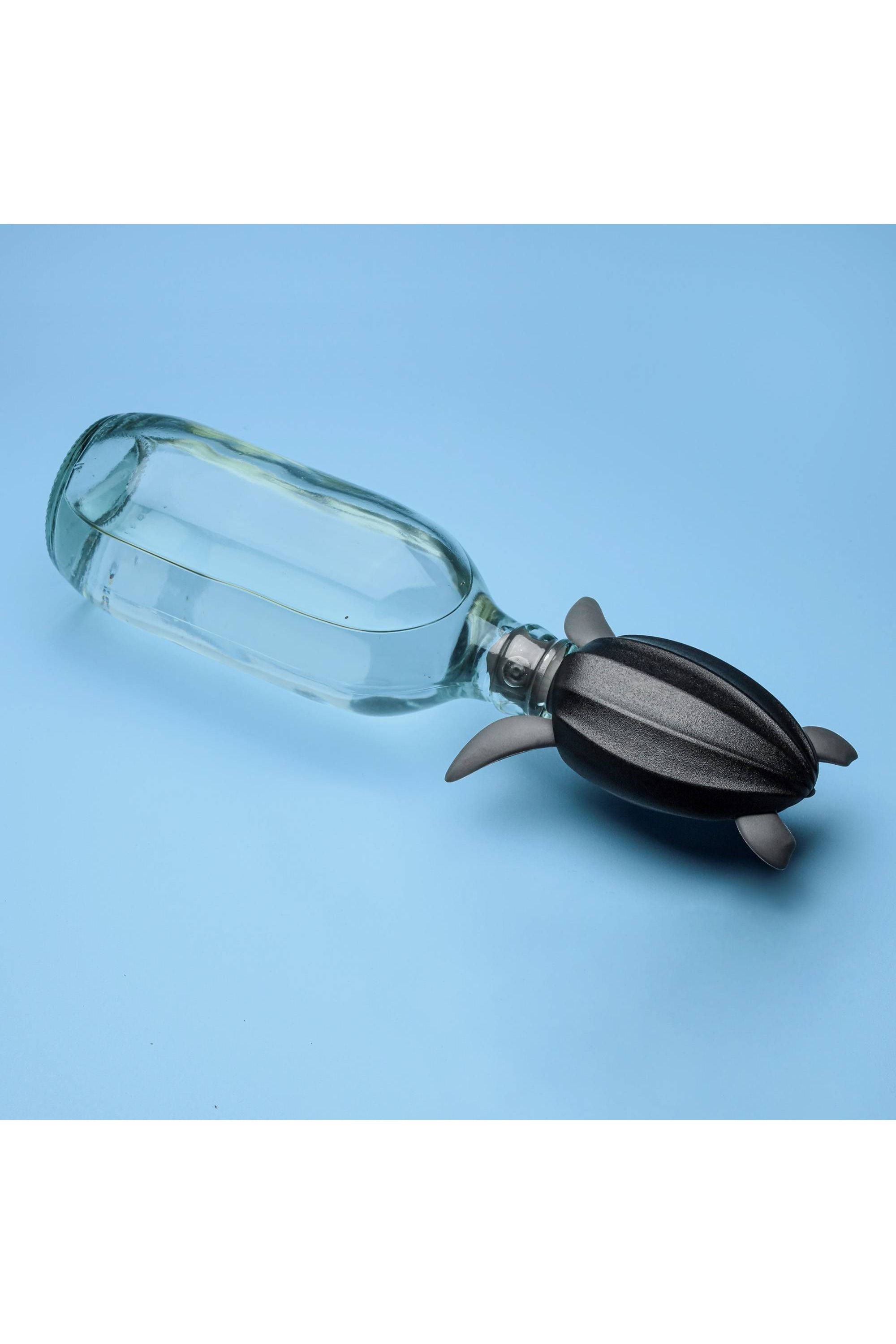 TURTLE BOTTLE STOPPER & OPENER - BLACK/GREY