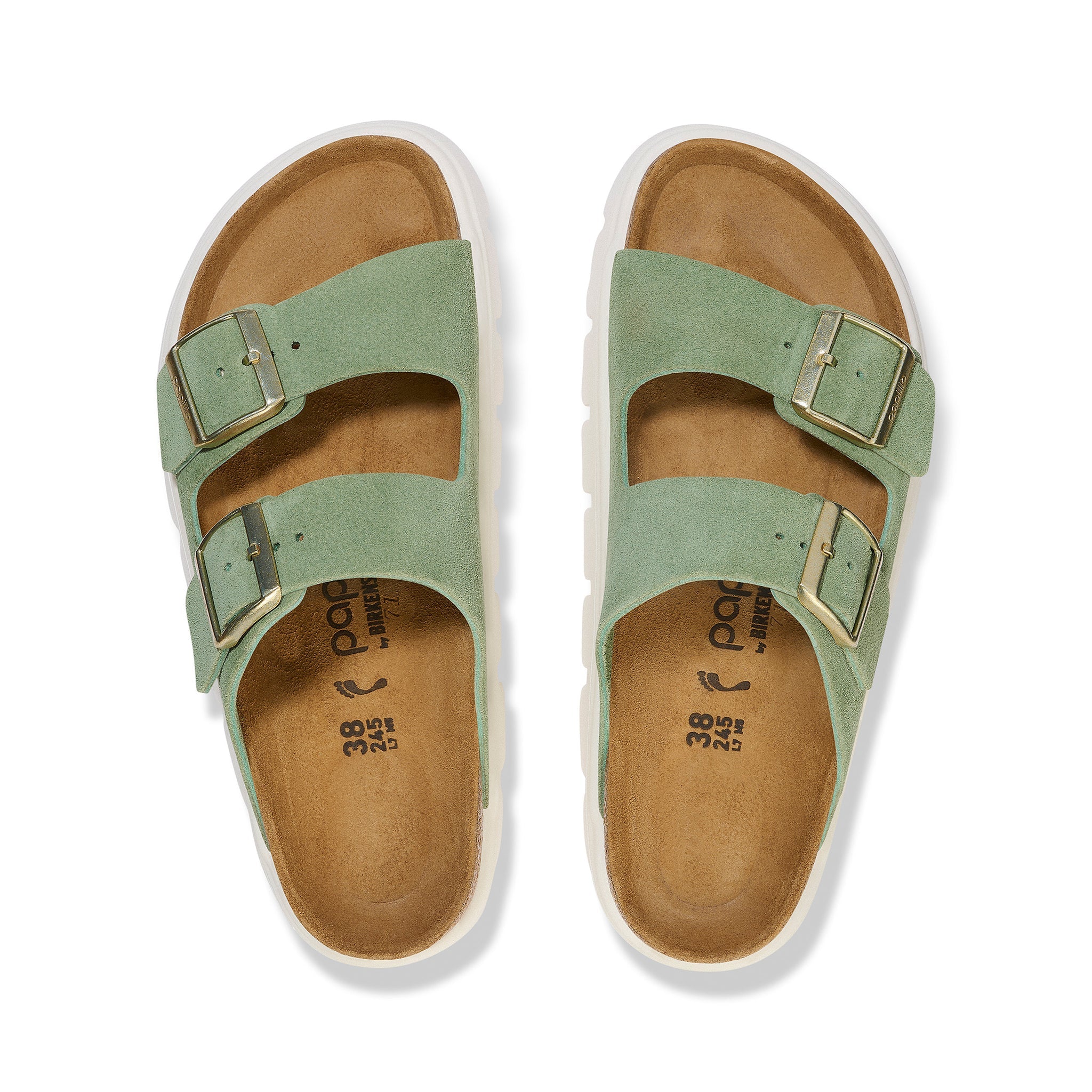 Arizona Chunky Green Tea Suede Leather - Narrow