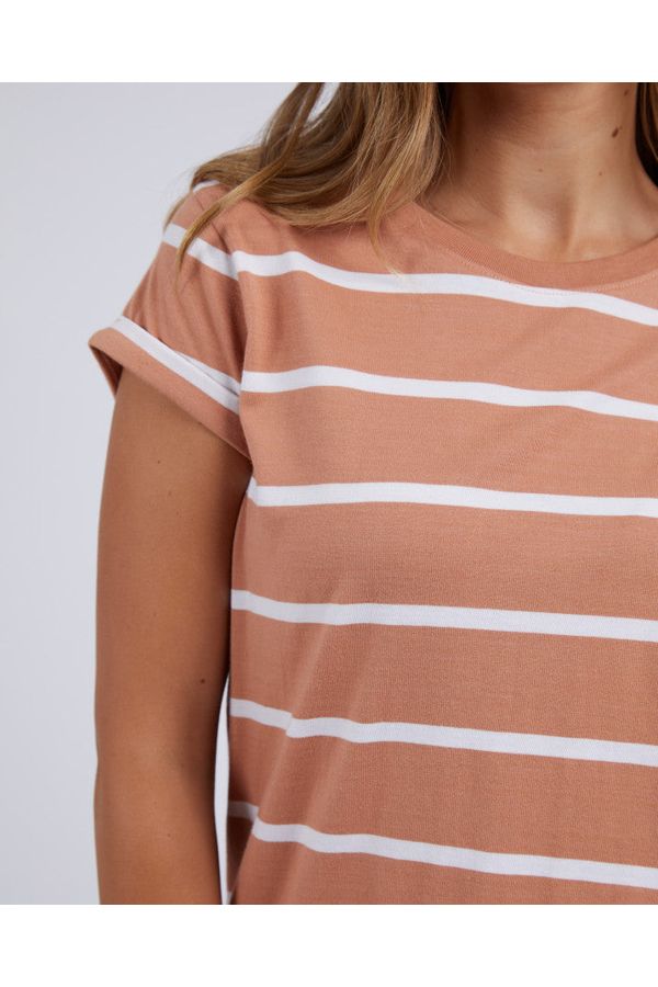 MANLY STRIPE TEE - CLAY