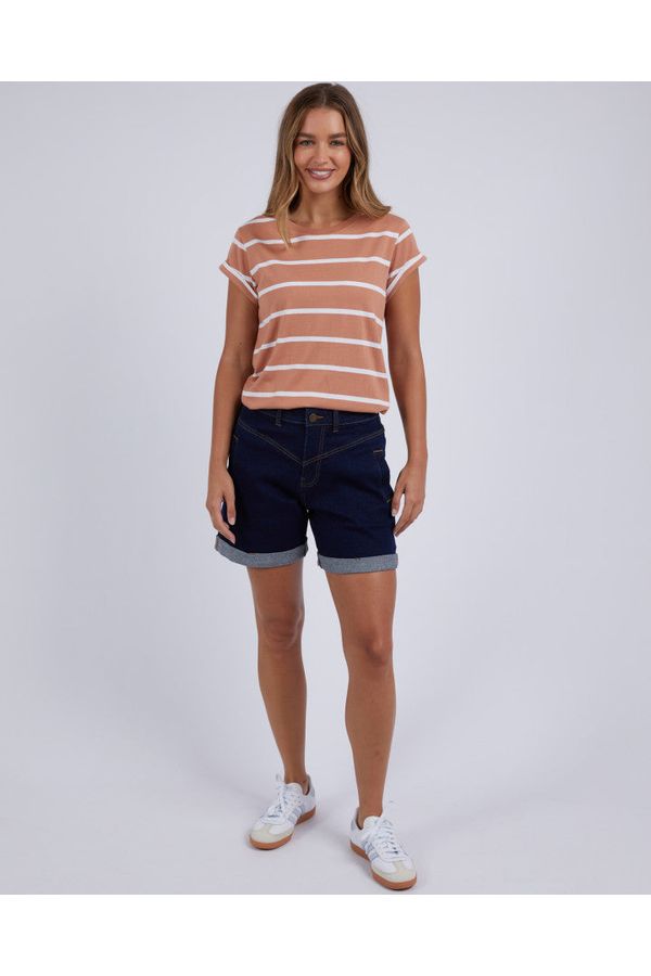 MANLY STRIPE TEE - CLAY