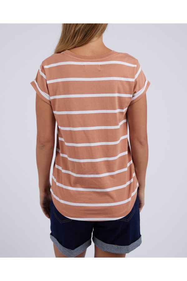 MANLY STRIPE TEE - CLAY