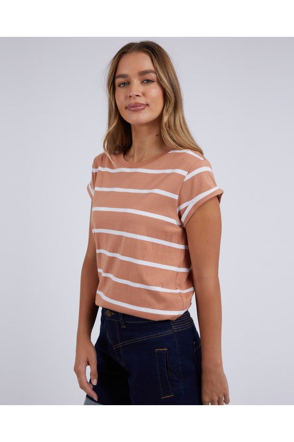 MANLY STRIPE TEE - CLAY