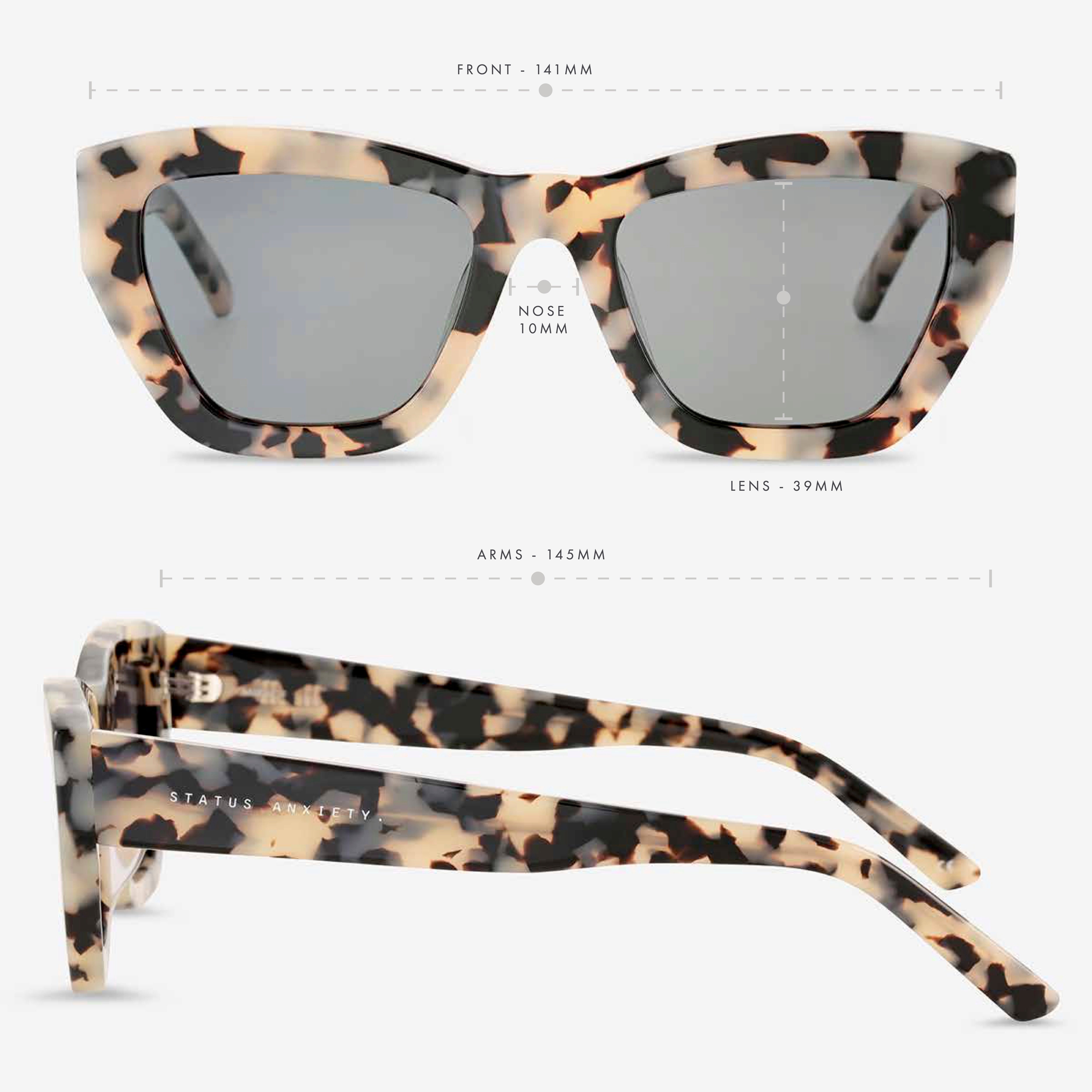 Status Anxiety - Mirage Sunglasses - White Tort