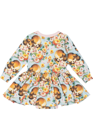 PUPPY LOVE BABY WAISTED DRESS